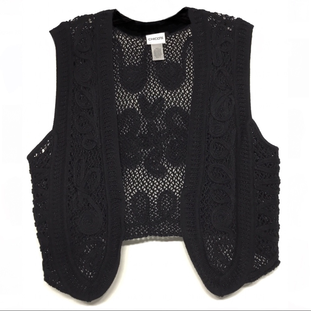 Chico’s Black Knit Shrug Sweater